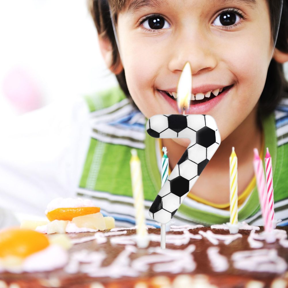 Zolunu Soccer Birthday Candle, Soccer Themed 9th Birthday Cake Candle, Number 9 Candle, Birthday Cake Topper for Boys Girls Kids Sport-Themed Party Decorations Supplies Birthday Gifts - Image 5