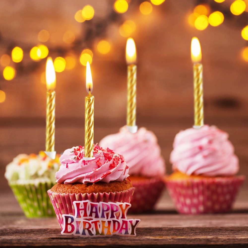 JUHONNZ Spiral Birthday Candles,20 Pcs Metallic Cake Candles with Holder for Birthday Wedding Party Cupcakes Topper Decorations,Silver - Image 5