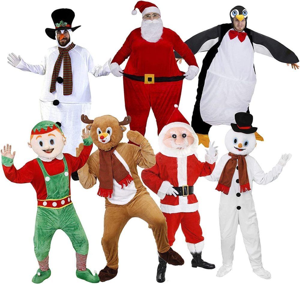 MENS AND WOMENS SNOWMAN FAT SUIT FANCY DRESS COSTUME. CHRISTMAS COSTUME ADULT SNOWMAN FATSUIT / CHRISTMAS SNOWMAN MASCOT. FUNNY CHRISTMAS COSTUME. SIZE: ONE SIZE - Image 2