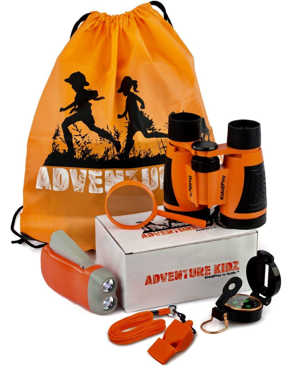 Adventure Kidz - Outdoor Exploration Kit, Children’s Toy Binoculars, Torch, Compass, Whistle, Magnifying Glass, Backpack. Great Kids Gift Set for Camping, Hiking, Educational and Pretend Play. - Image 2
