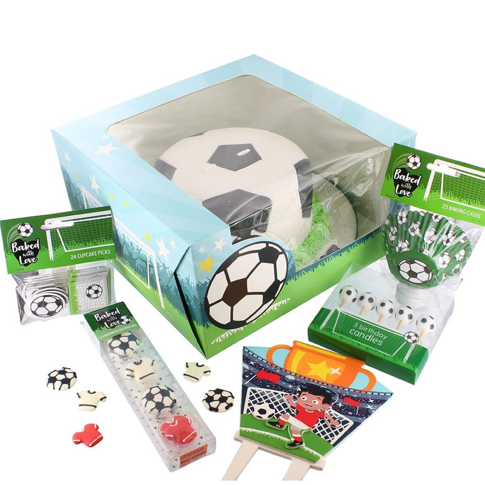 Baked With Love Football Cake Candles, Cupcake Decorations, Cupcake Candles - Pack of 5 Candles - Image 2