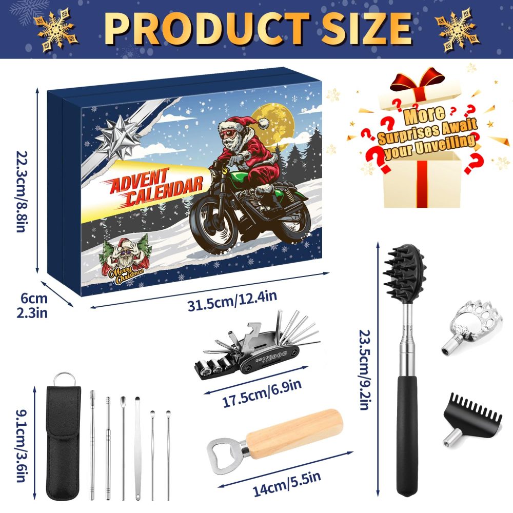 iZoeL Advent Calendar 2024 Men Tools Sets Adult Advent Calendar for Men Tool Kit Teen Advent Calendar Xmas Calendar Teenager Boy Christmas Calendar Men 24 Basic Hand Tools - Image 9