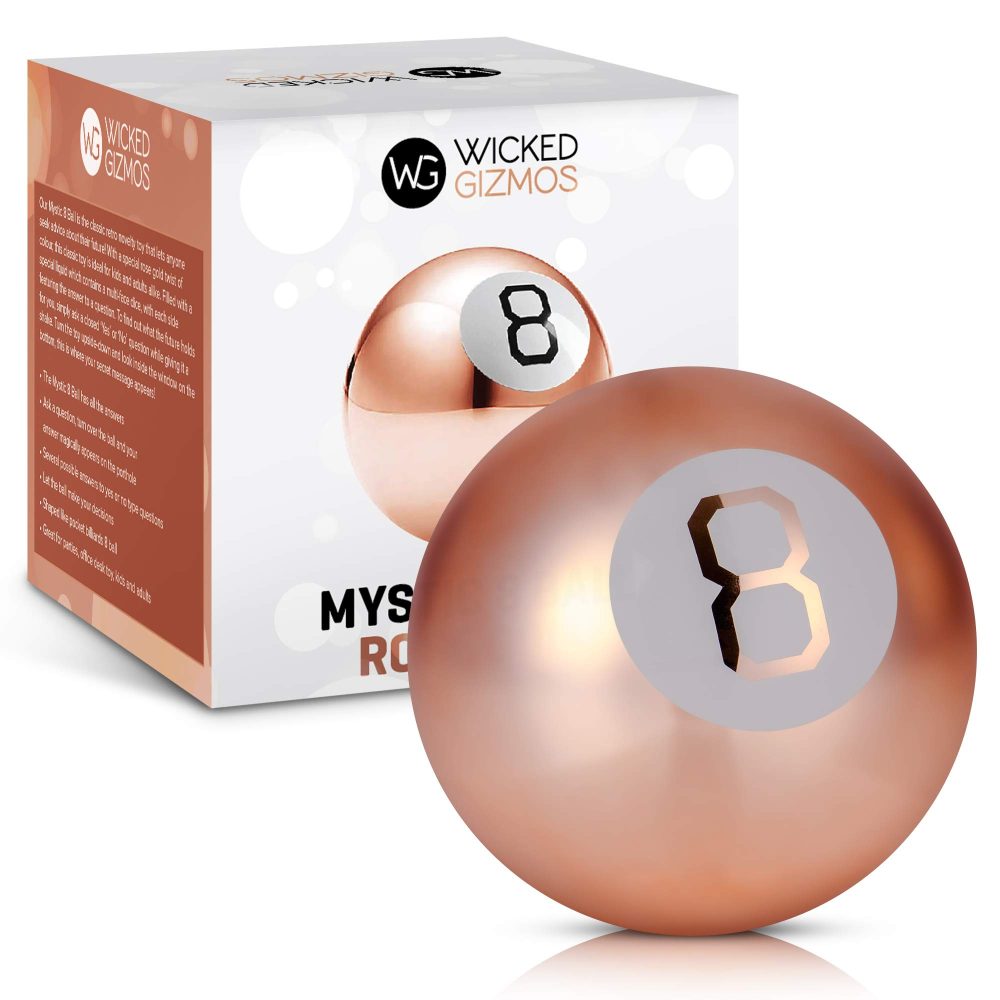 WICKED GIZMOS Magic 8 Ball – Classic Retro Novelty Mystic Gadget Answers Questions about Romance, Friendship, School, Work - Fun Gift Features More Than 15 Answers and Predictions (Rose Gold) - Image 9