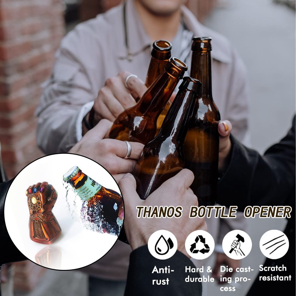 Beer Bottle Opener, Thanos Glove Bottle Opener, The Avengers 4: Endgame Bottle Cap Opener Gift Great for for Bar, Party, Beer Lovers, Excellent Birthday Gifts for Fans - Image 6