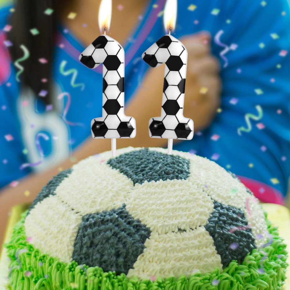 Zolunu Soccer Birthday Candle, Soccer Themed 9th Birthday Cake Candle, Number 9 Candle, Birthday Cake Topper for Boys Girls Kids Sport-Themed Party Decorations Supplies Birthday Gifts - Image 6