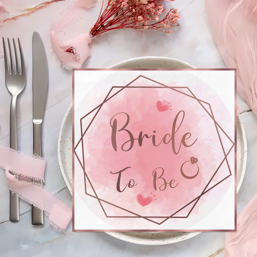 AFYHH 40Pcs Hen Party Napkins Decorations for Bridal Showers Hen Do Parties Table Decorations Birde to Be Paper Serviettes for Brunch Team Bride Wedding Paper Napkins 33x33cm - Image 5