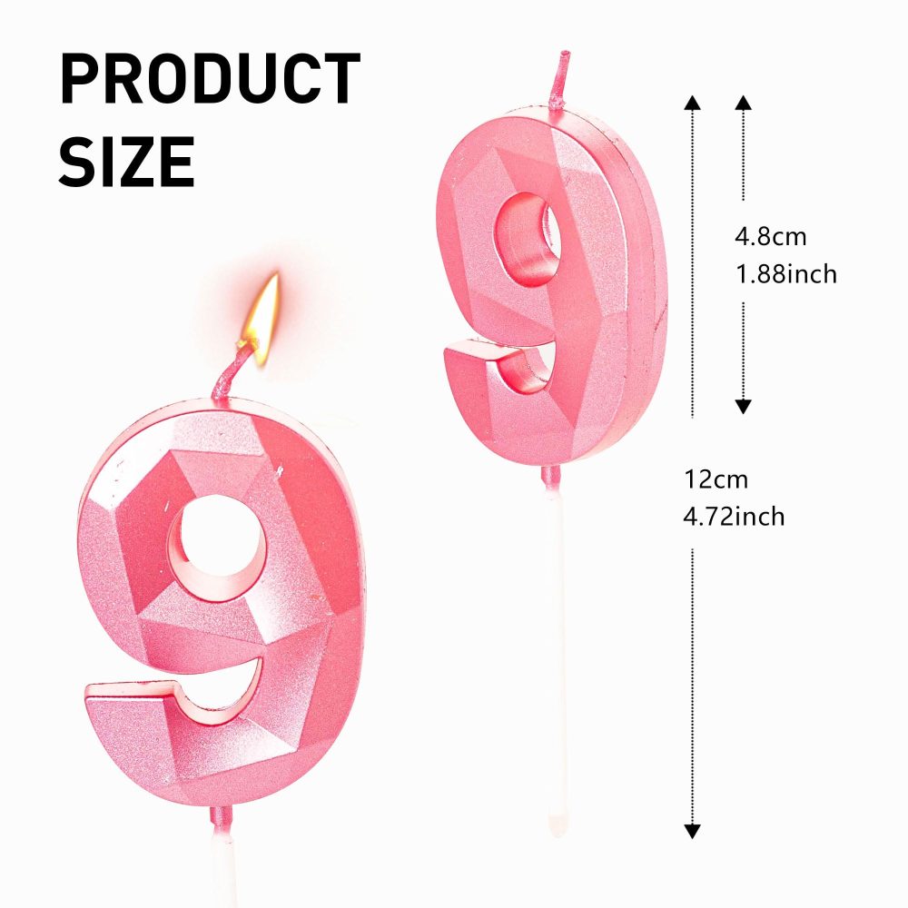 12th Birthday Candles Pink Number 12 Candles for Birthday Cake, Pink 12 Birthday Candles 12th Candles for Cake, 12th Birthday Cake Candles Cake Toppers for 12 Year Old Girls Pink - Image 7
