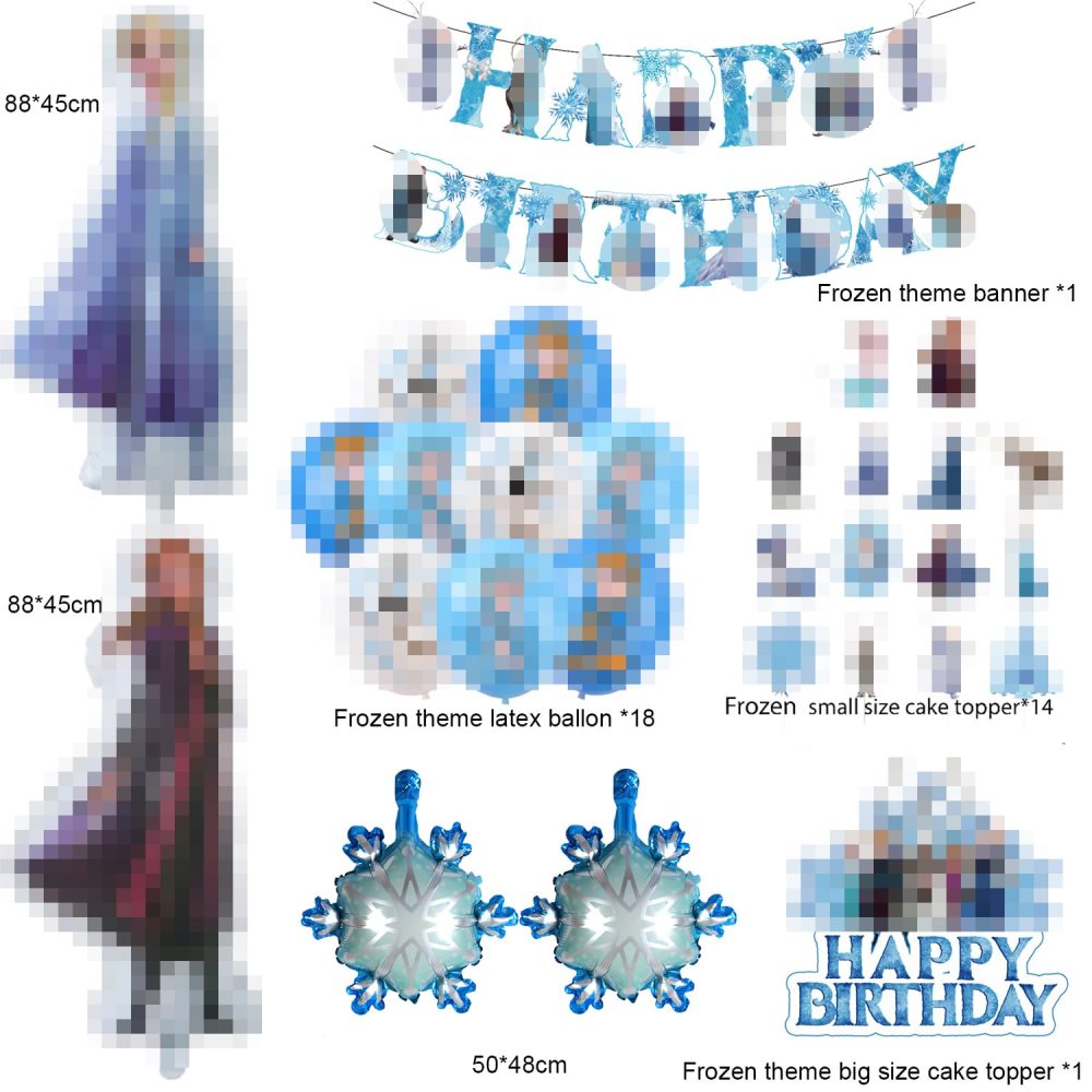 Frozen Birthday Kit, 38 Frozen Theme Party Decorations Including Banners Balloons Elsa ect Frozen Theme Party Decorations - Image 5