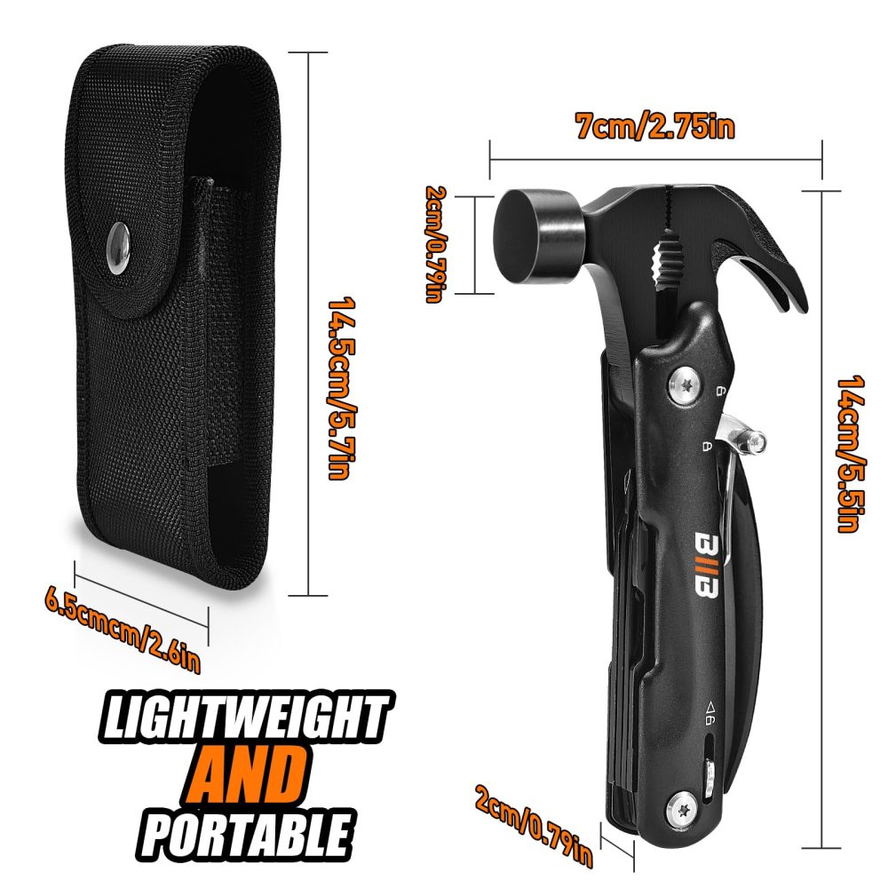 BIIB Gifts for Men, Multi Tool Mens Gifts for Christmas, Gifts for Dad Stocking Fillers for Men Christmas Gifts for Him, Birthday Gifts for Men, Secret Santa Gifts for Men, Gadgets Camping Accessorie - Image 6