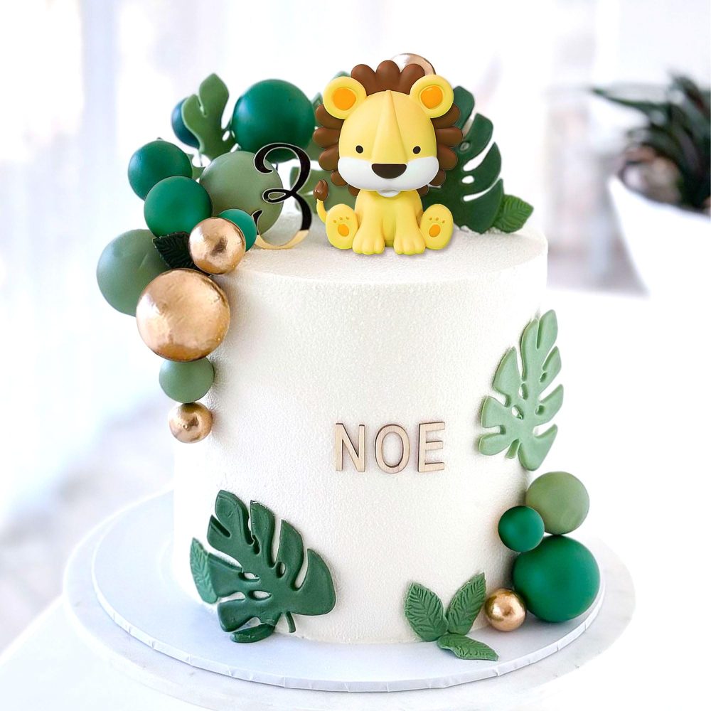 JeVenis Lion Cake Topper Lion Birthday Decorations Safari Animal Cake Toppers Safari Cake Topper Wild One Cake Topper Jungle Baby Shower Cake Topper Safari Baby Shower Cake Decorations - Image 7