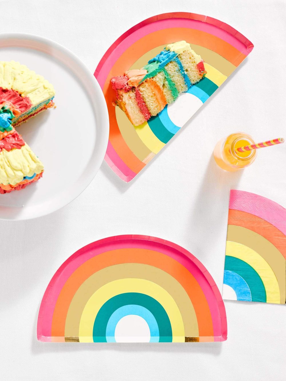 Talking Tables Rainbow Shaped Paper Napkins for Kids Birthday or Pride Party Table Decorations, Pack of 16,29 x 29 centimeters, RBNAPKINS - Image 5