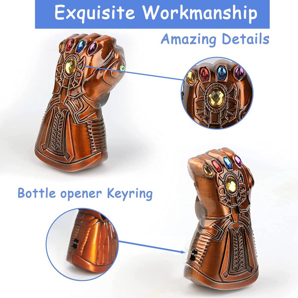 Beer Bottle Opener, Thanos Glove Bottle Opener, The Avengers 4: Endgame Bottle Cap Opener Gift Great for for Bar, Party, Beer Lovers, Excellent Birthday Gifts for Fans - Image 5