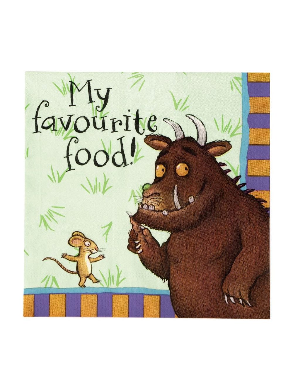 Smiffys The Gruffalo Tableware Party Napkins x16, Disposable Napkins with Classic Gruffalo Design, Official Gruffalo License Partyware, Perfect for Themed Parties, Birthday Parties, or Events