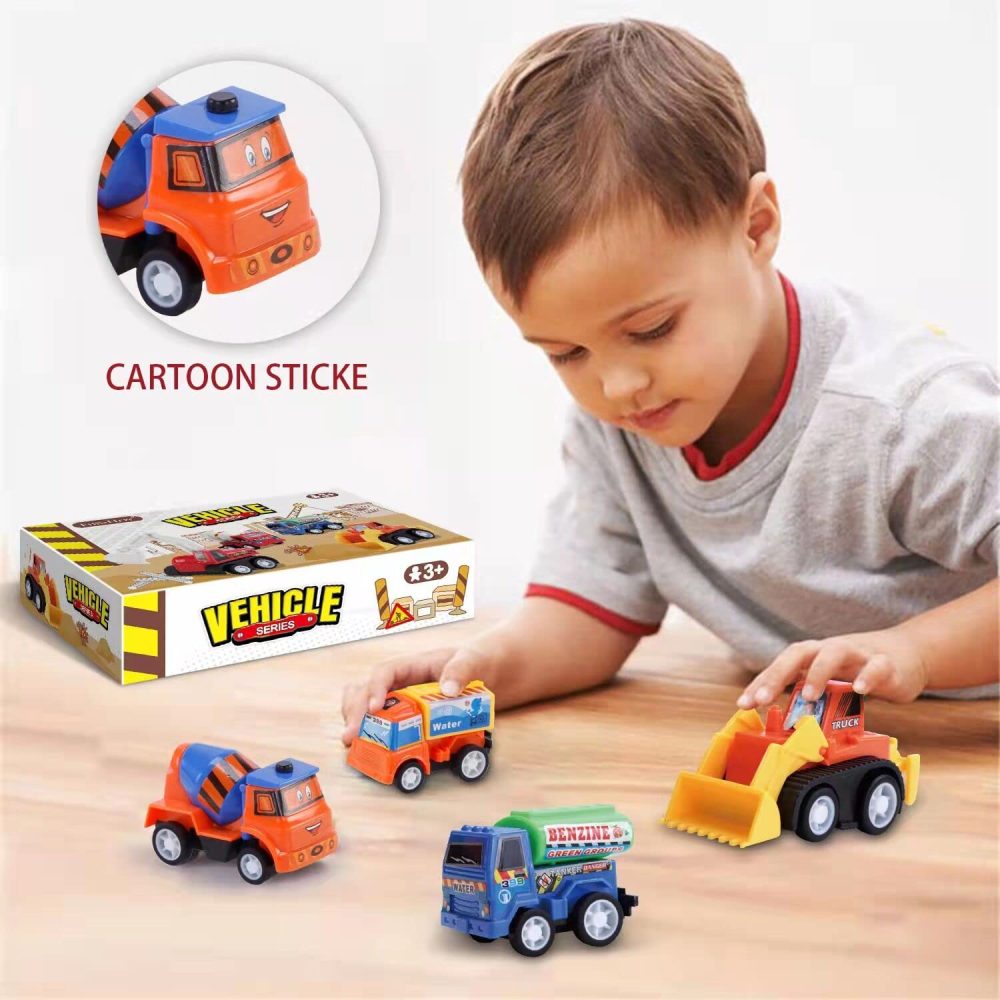 12 PCS Construction Toy Pull Back Digger Mini Vehicles Excavator Bulldozer Truck Toy For Kids Boy Girl Toddlers Party Favor Cake Decorations birthday gift - Image 7