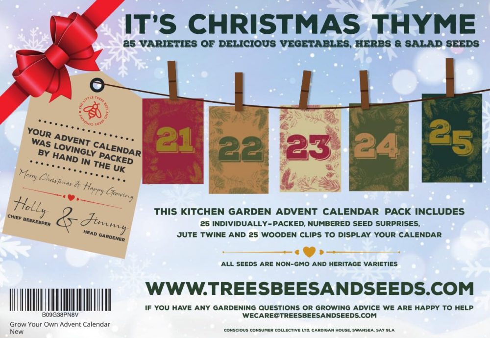 Gardening Gifts Advent Calendar 2024: 25 Premium Vegetable, Salad and Herb Seeds with Twine and Clips for Display, Great for Adults, Kids and the Family - Image 4