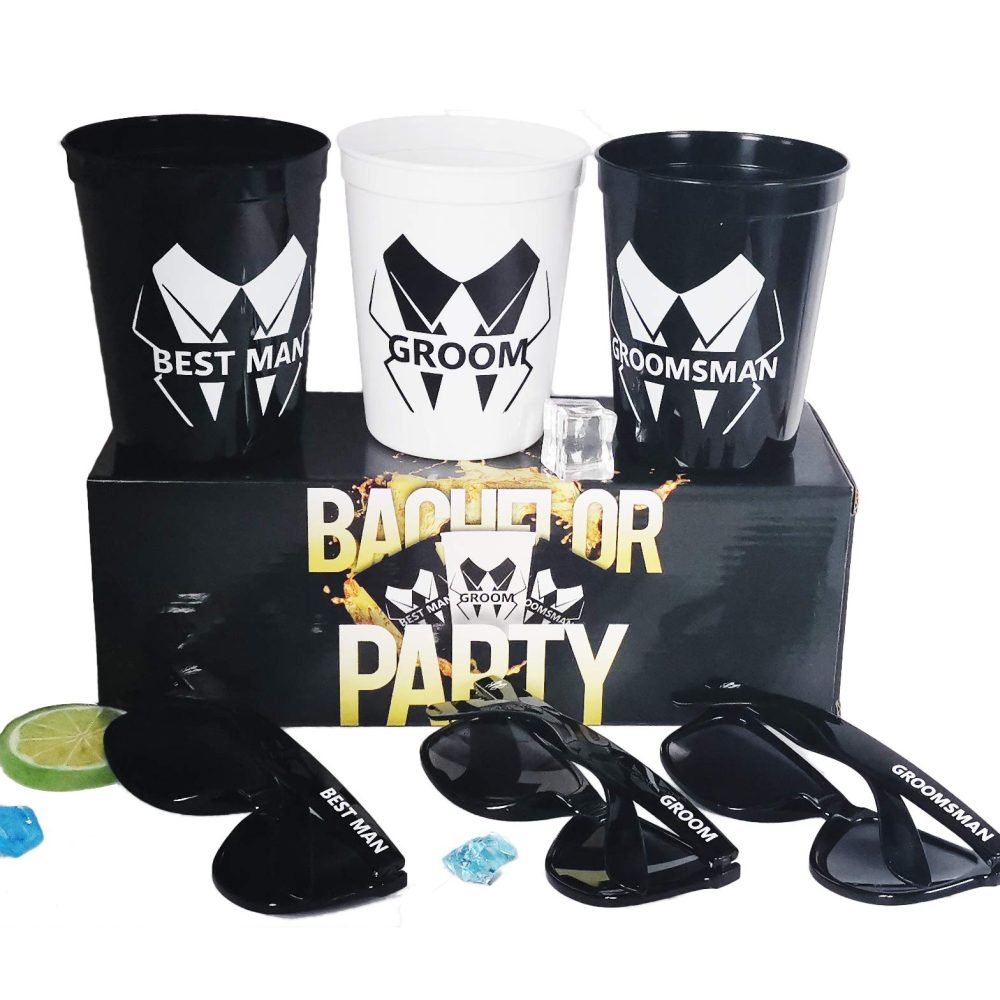 LADY & HOME Groomsmen Cups 14 Packs Best Man Proposal Cups16 Oz Plastic Party Decoration Cups for Wedding Party(Bold) - Image 2