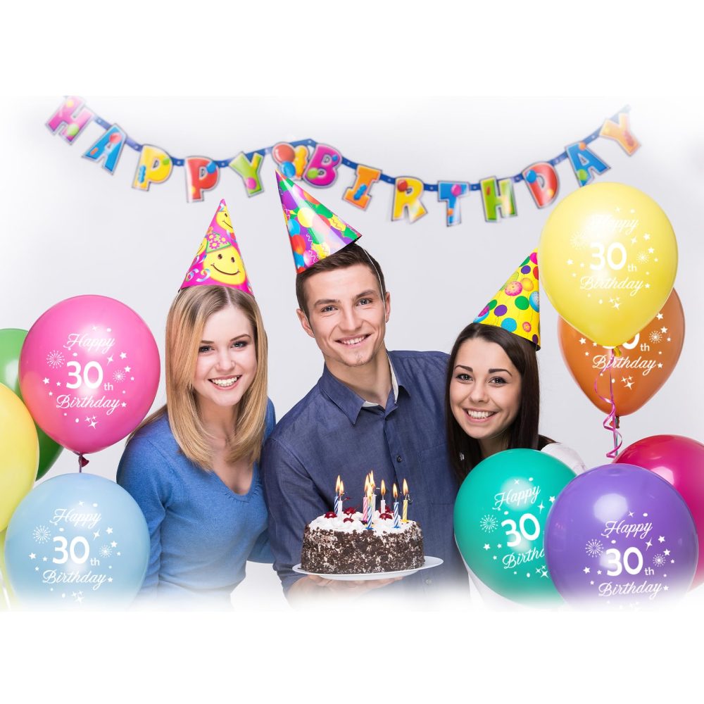 40th Birthday Balloons 10PCS, 12" Latex Assorted Multicolour Numbers Birthday Balloons, Digit Balloons, Number 40 Age Balloons for 40 Year Old Birthday, 40th Anniversaries Party Decorations Supplies - Image 4