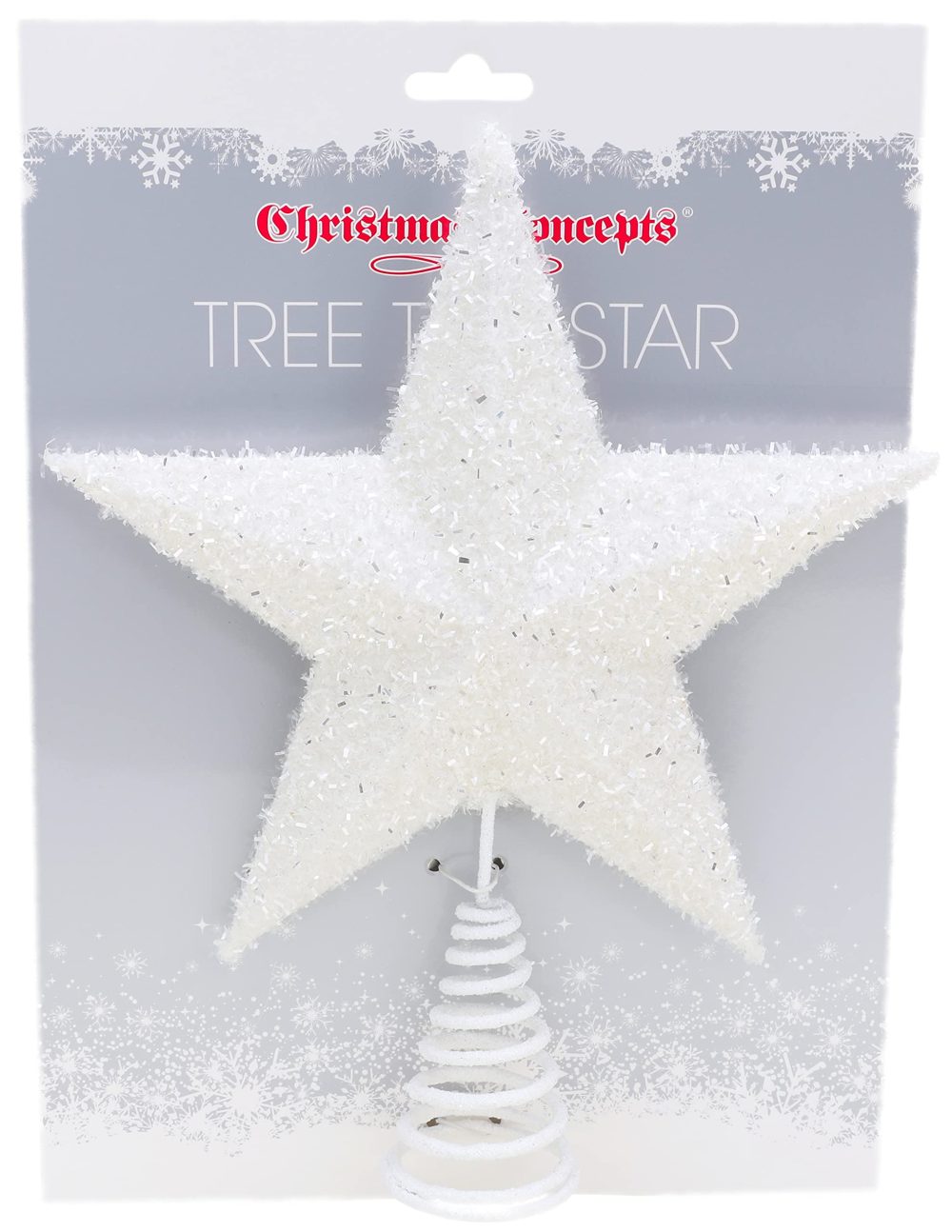 Christmas Concepts® 28cm Sparkly Tree Top Star - Luxury Christmas Decorations (White) - Image 2