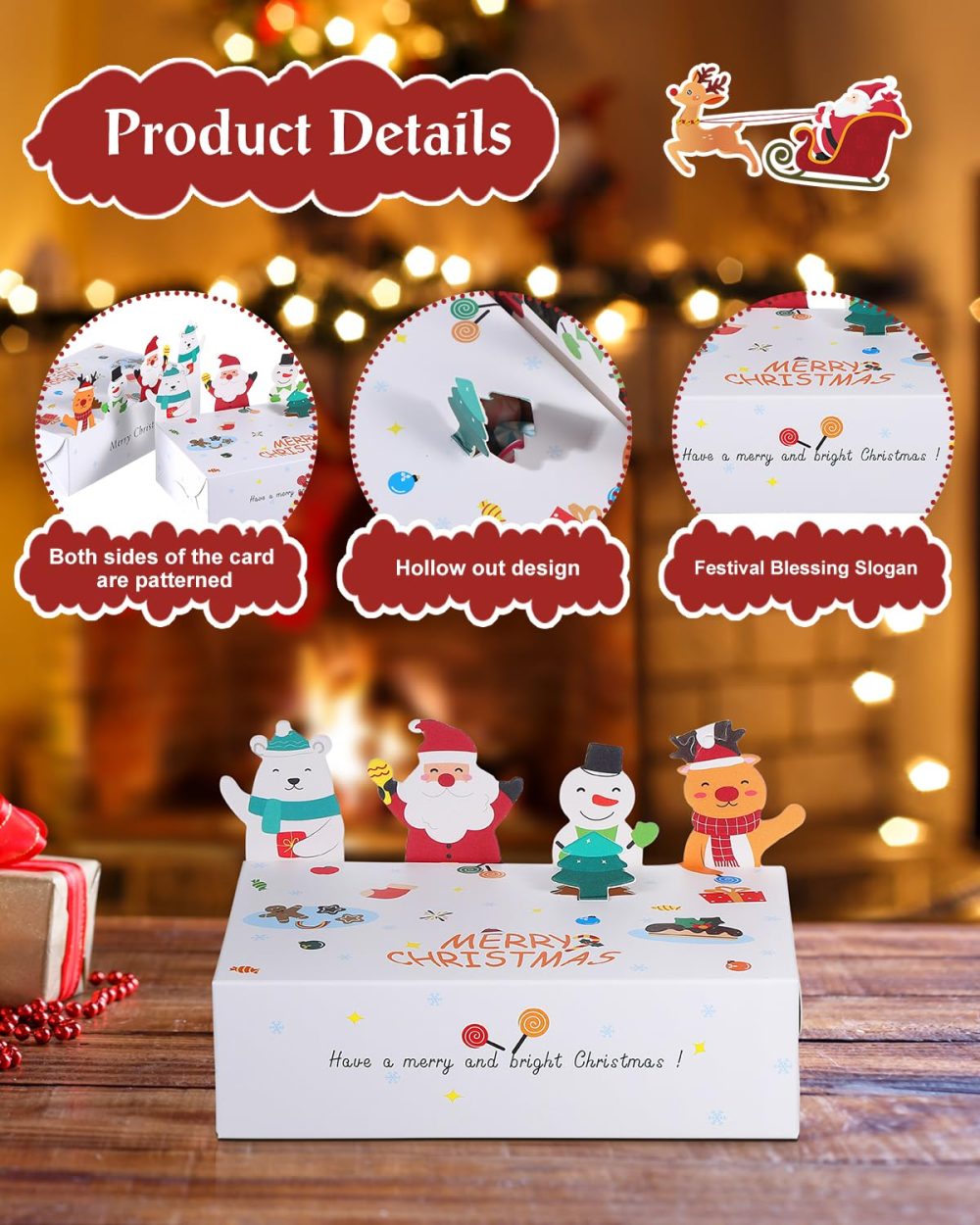 TsunNee 30PCS Christmas Party Gift Boxes, Xmas Paper Candy Boxes Cookies Boxes Favour Boxes, Novelty Gift Packaging Decor for Christmas Party Advent Calendar DIY - Image 6