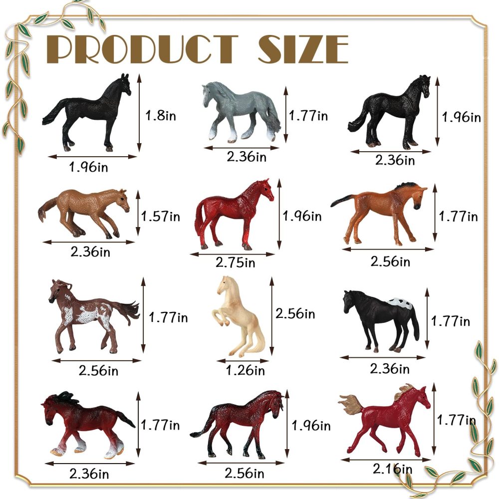 35 Pieces Horse Racing Cake Decorations, Horse Cake Toppers, Plastic Horse Cupcake Toppers, Fences for Baby Shower Sports Equestrian Birthday Theme Party Decorations - Image 5