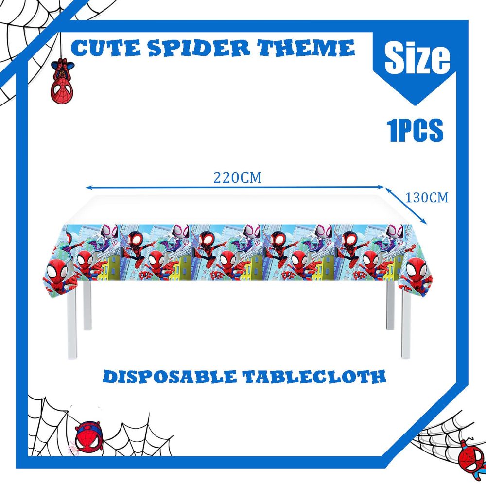 Spiderman Party Table Cloth for Boys Birthday,Spiderman Themed Table Decorations,130*220cm Rectangular Plastic Superhero Table Cover Tablecloth for Kids Birthday Baby Shower Party Supplies Decortions - Image 7
