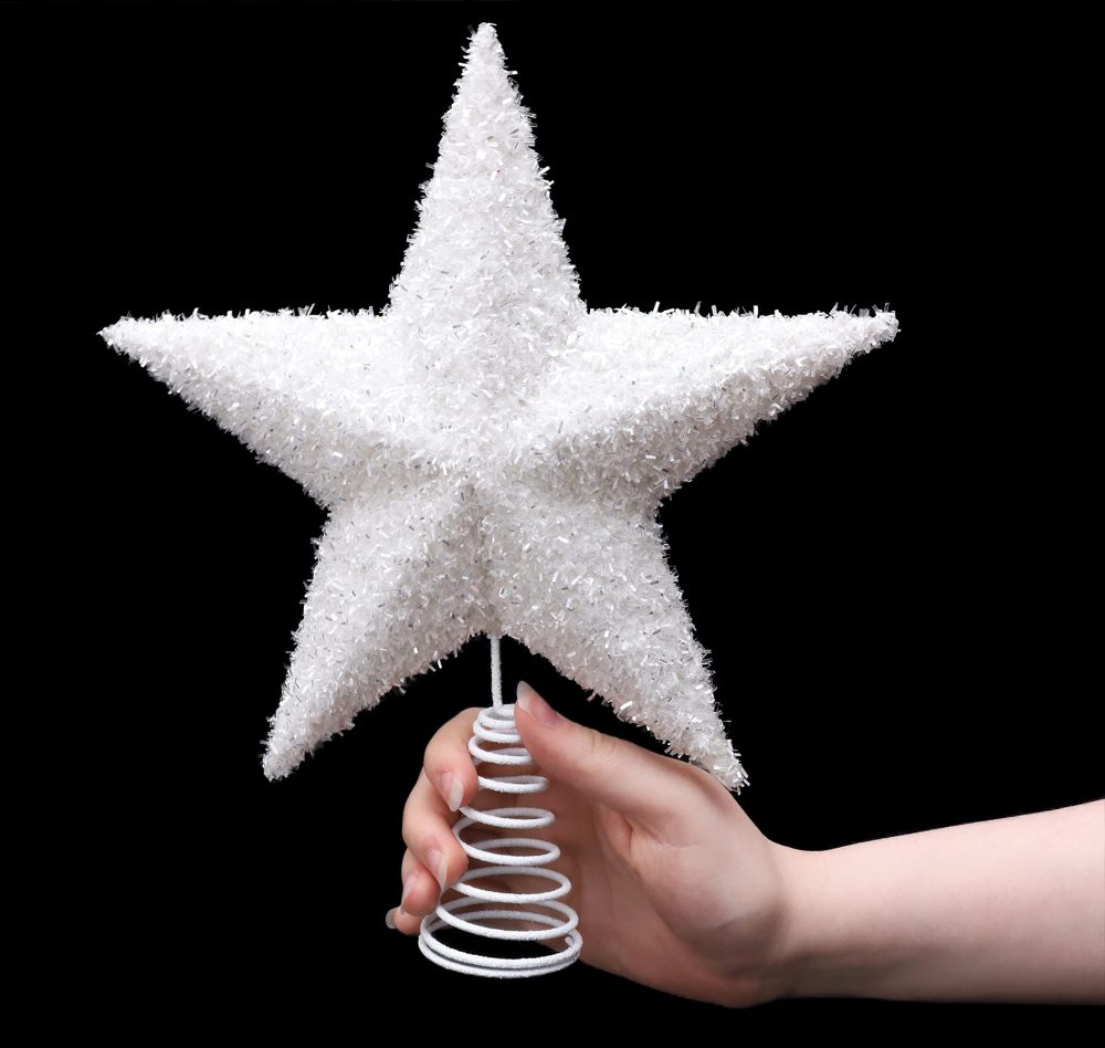 Christmas Concepts® 28cm Sparkly Tree Top Star - Luxury Christmas Decorations (White) - Image 6