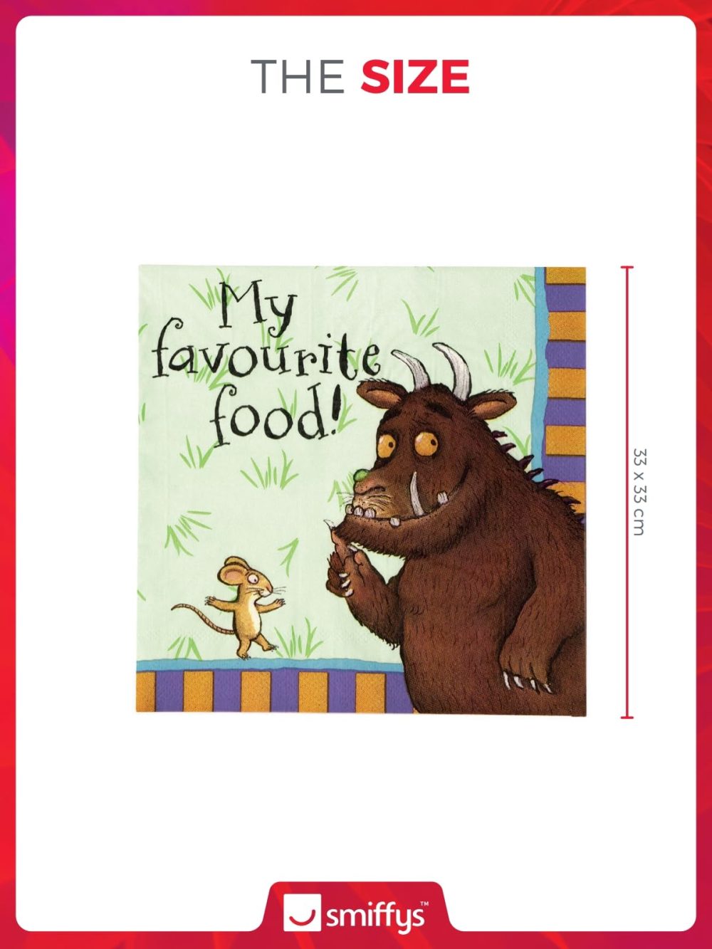 Smiffys The Gruffalo Tableware Party Napkins x16, Disposable Napkins with Classic Gruffalo Design, Official Gruffalo License Partyware, Perfect for Themed Parties, Birthday Parties, or Events - Image 3
