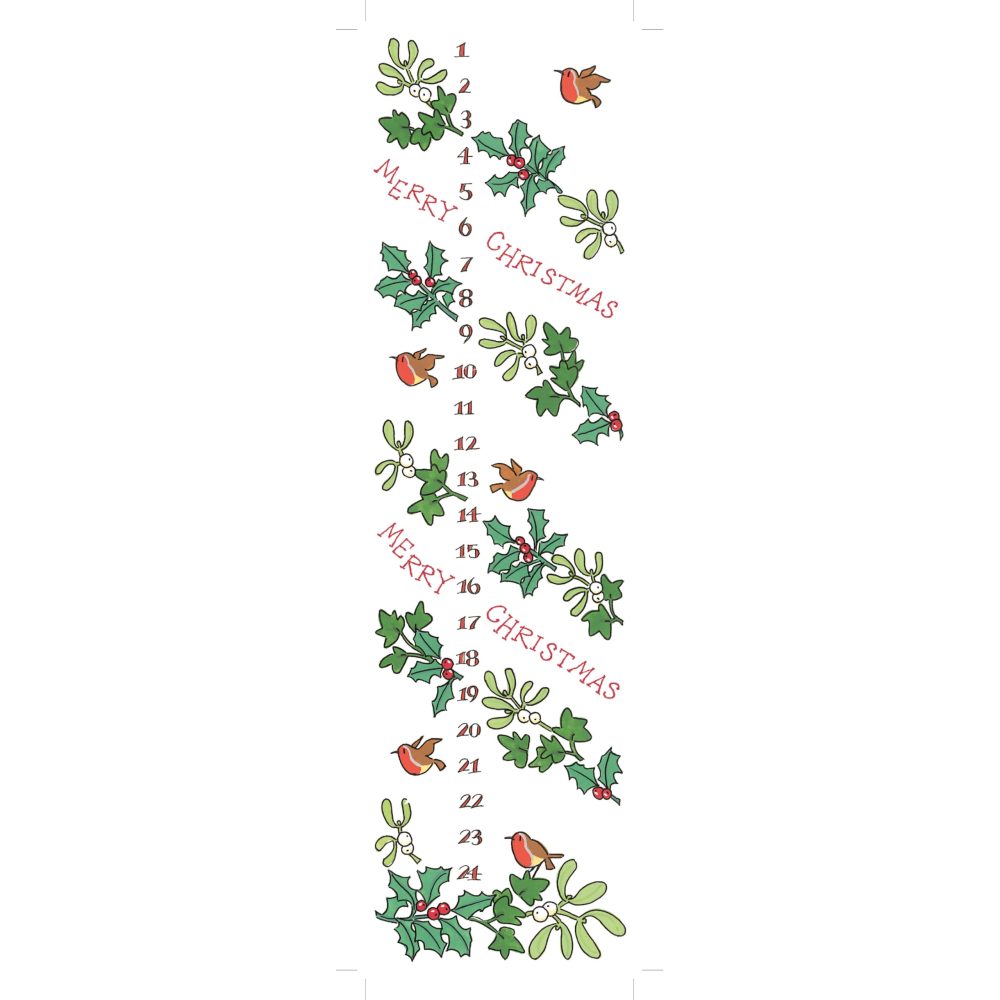 Alison Gardiner Holly and The Ivy with Merry Christmas Unique Festive Advent Wax Dinner Candle 12 Hours Burn Time 29.5 cm - Image 2