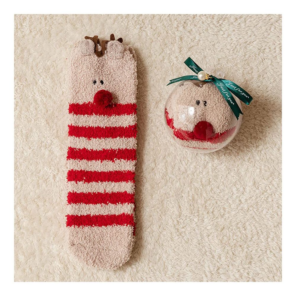 Fluffy Christmas Socks - Womens Soft Socks Winter Gifts Santa Socks Thermal Socks Novelty Warm Comfortable Warm In Winter For Women Kids Girls Boys (1) - Image 7