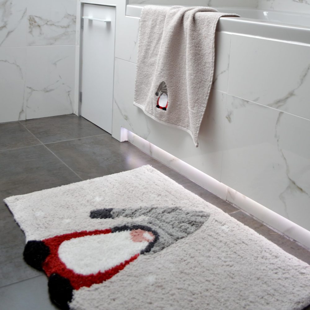 Allure Christmas Bath Mat Non Slip 50 x 80cm - Gonk Design, Super Soft & Absorbent Festive Rug - Image 7