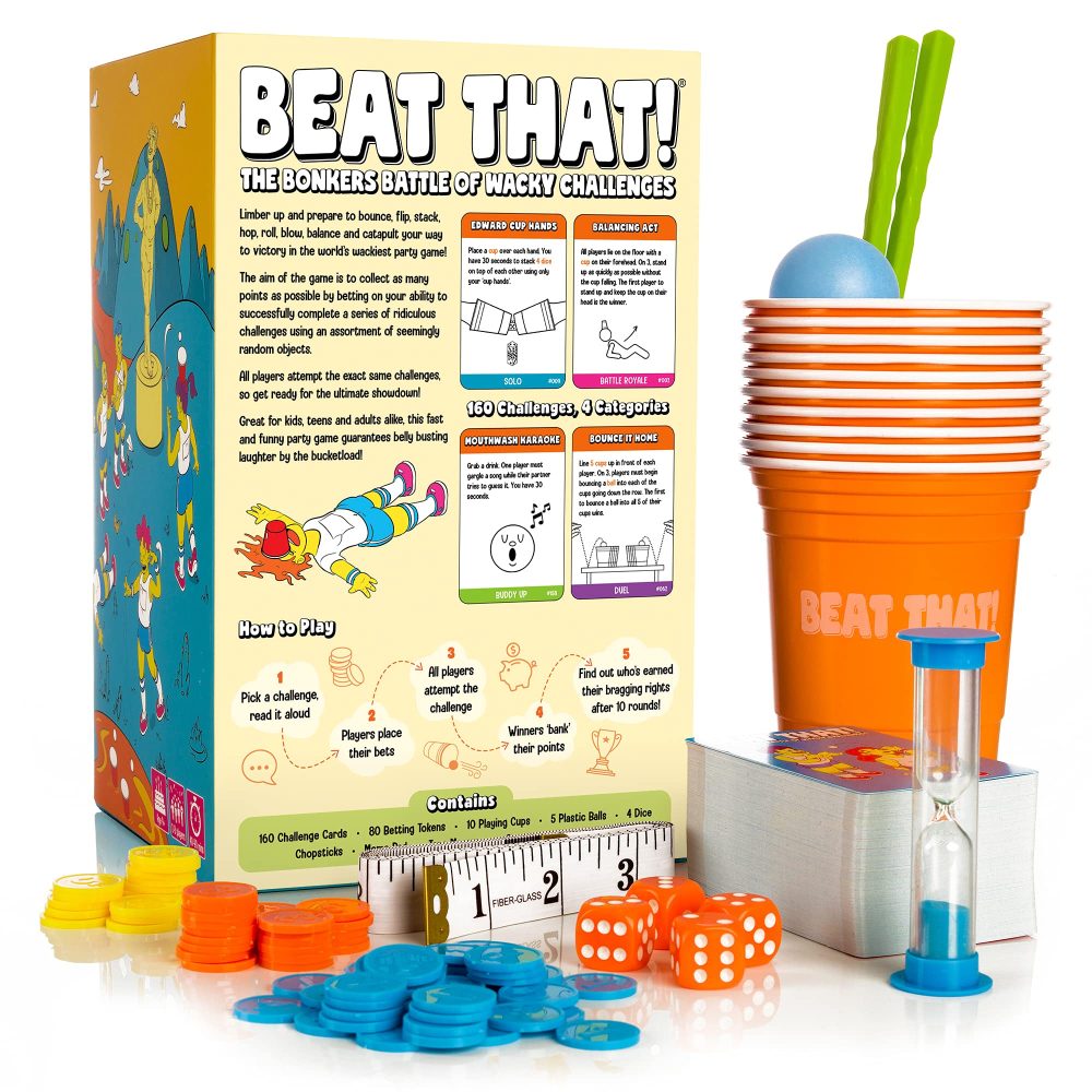 Gutter Games Beat That Game - The Bonkers Battle of Wacky Challenges - Family Games for Kids and Adults - Card and Board Games, Encourages Fun, Creativity, and Memorable Moments in Parties - Main Game - Image 3