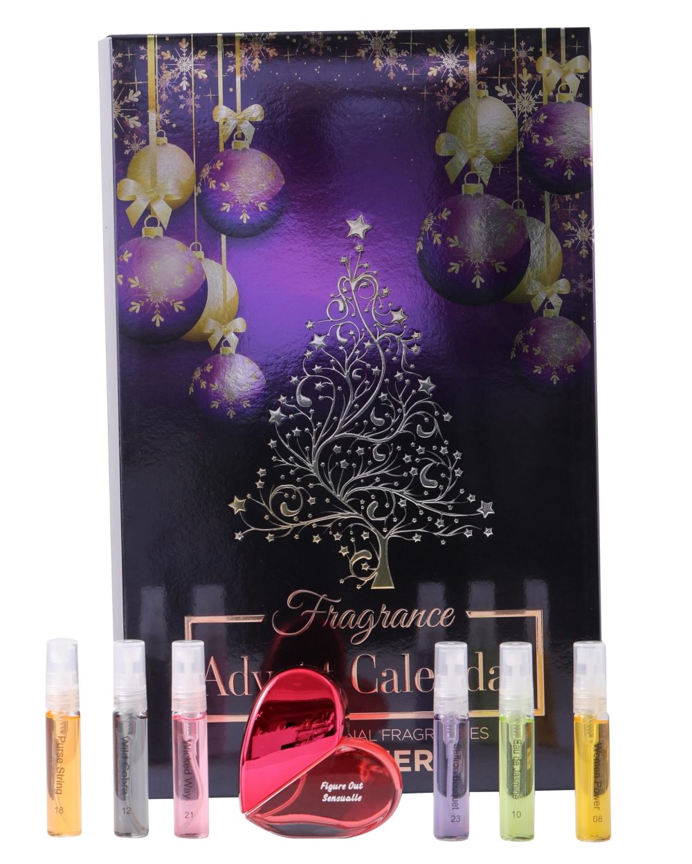 Fragrance for Women Christmas Advent Calendar, 24 Sensational Fragrances for Her 2024, Purple Perfume Gift Set for Woman - Image 4