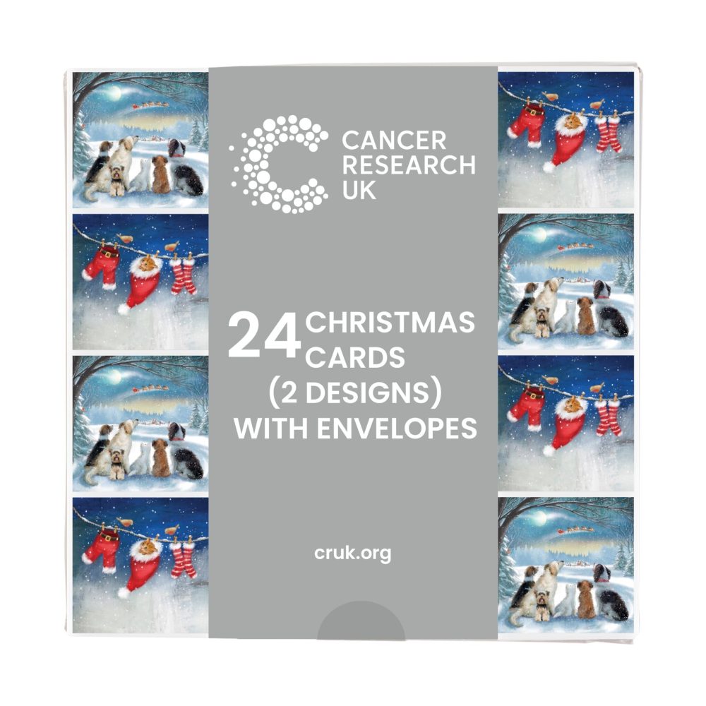 Cancer Research UK Box of 24 Charity Christmas Cards - 2 Designs - Dogs & Cats - Image 2