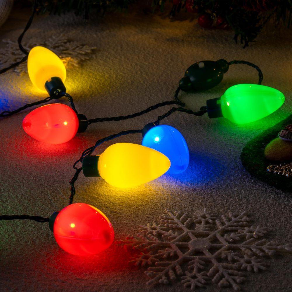 JOYIN 3 Pack Christmas LED Light Up Bulb Necklace Christmas Holiday Accessories Party Favors 12 LED Bulbs - Image 2