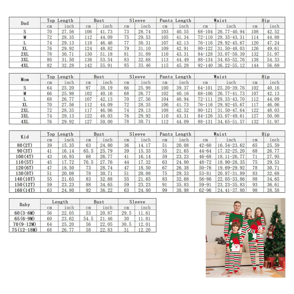 Menore Matching Family Pajamas Set, Christmas Sleepwear Long Sleeve, Reindeer Pajamas Set, PJs Xmas Festival Party Holiday Nightwear Dad Mom Adults Kids 01Mom 3XL - Image 3