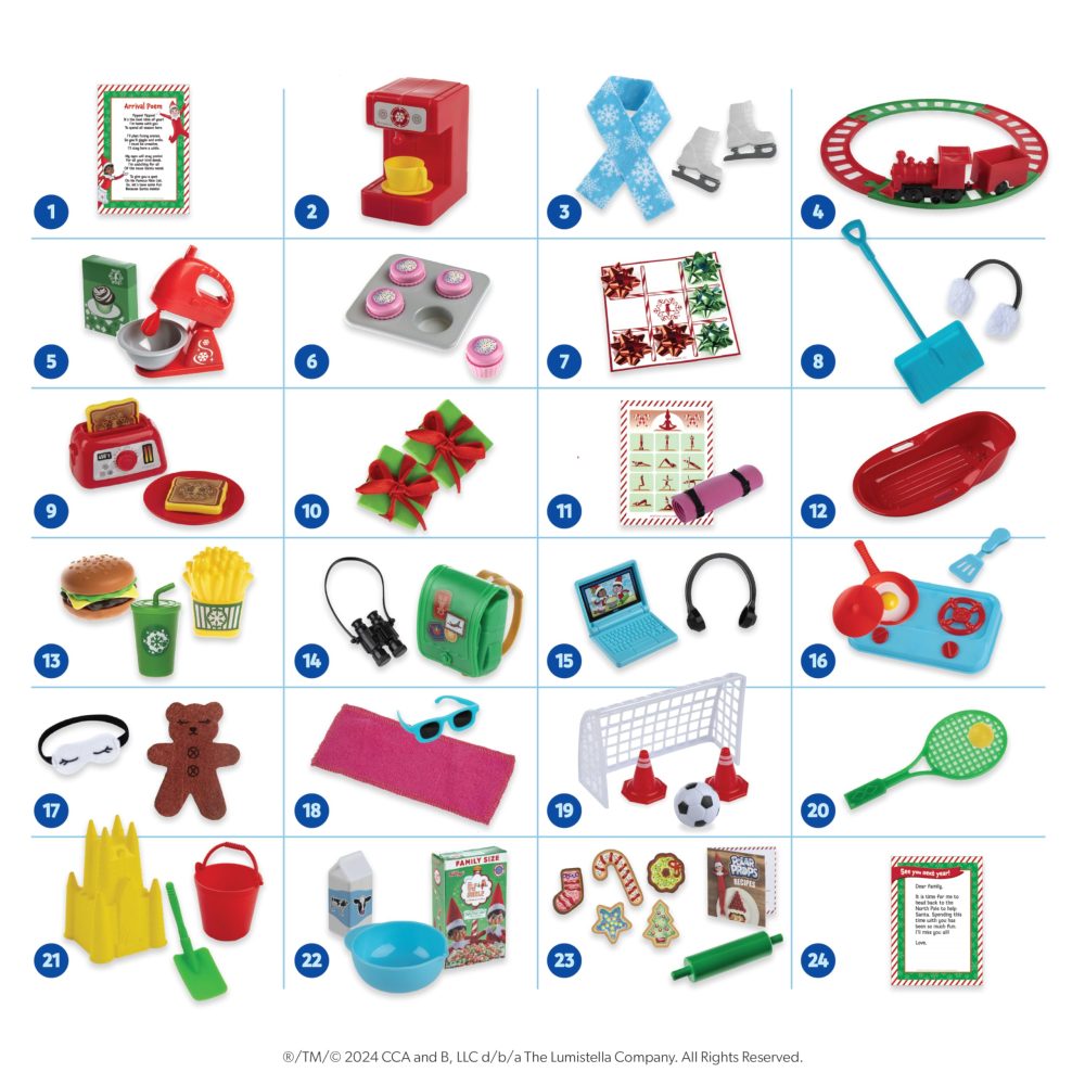 The Elf on the Shelf 24-Day Ultimate Elf Kit - Official Accessories for 24 Days of Elf Magic - 70+ Props, 24 idea packs - For Ages 3 Years and Above - Image 6