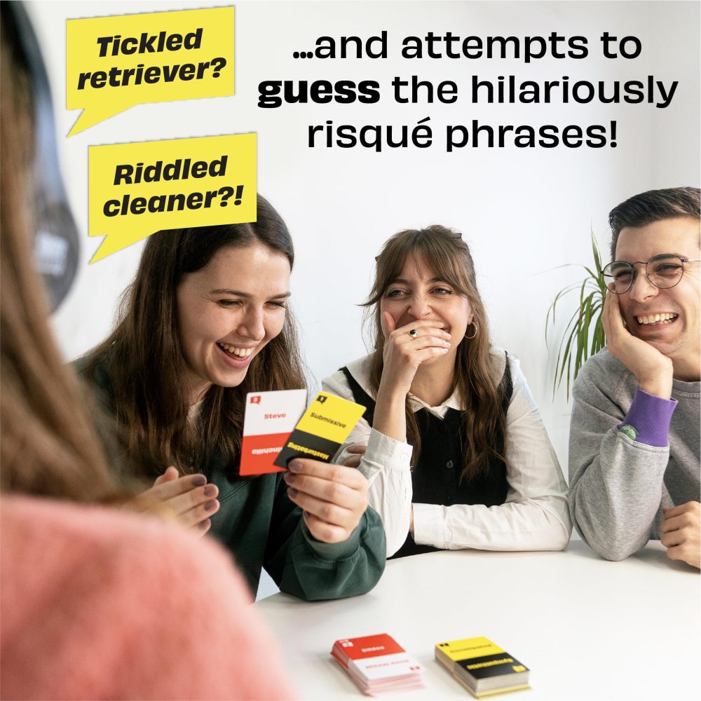 Sorry What - Hilarious Terrible Lip Reading Adult Card Game - Based On The Headphone Challenge TikTok Trend - 2+ Players 40,000 Funny Word Phrase Combinations - Party Game for Adults, Birthday Gifts - Image 3