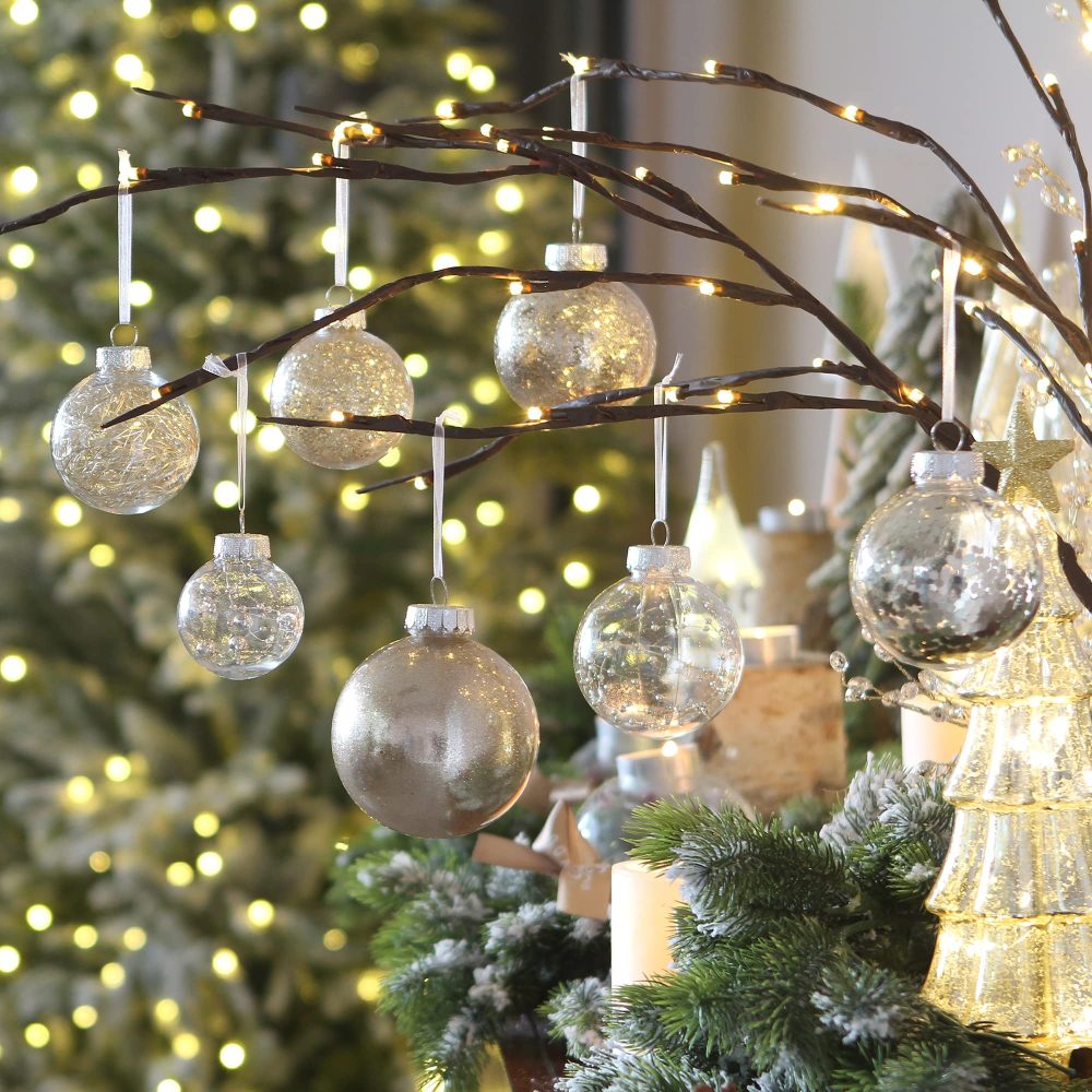 Sea Team 60 mm/2.36 Inch Set of Colourful and Sparkling Painted Ornaments and Hanging Baubles for Christmas Tree – 30 Pieces - Image 8
