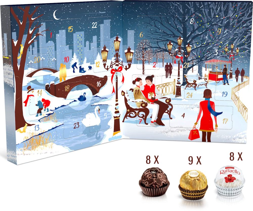 Ferrero Collection Premium Christmas Chocolate Advent Calendar 2024, Includes Rocher, Raffaello and Rondnoir Pralines, Box of 25 Speciality Chocolates (271g) - Image 4