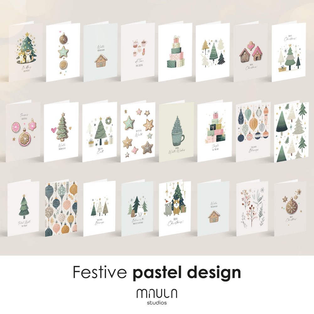 30 Christmas Cards With Envelope - Cards for Christmas A6 - Christmas Cards Pack of 30 - Xmas Cards 2024 - Christmas Card Set Postcards - Box of Christmas Cards - Boxed Christmas D013_UK - Image 4