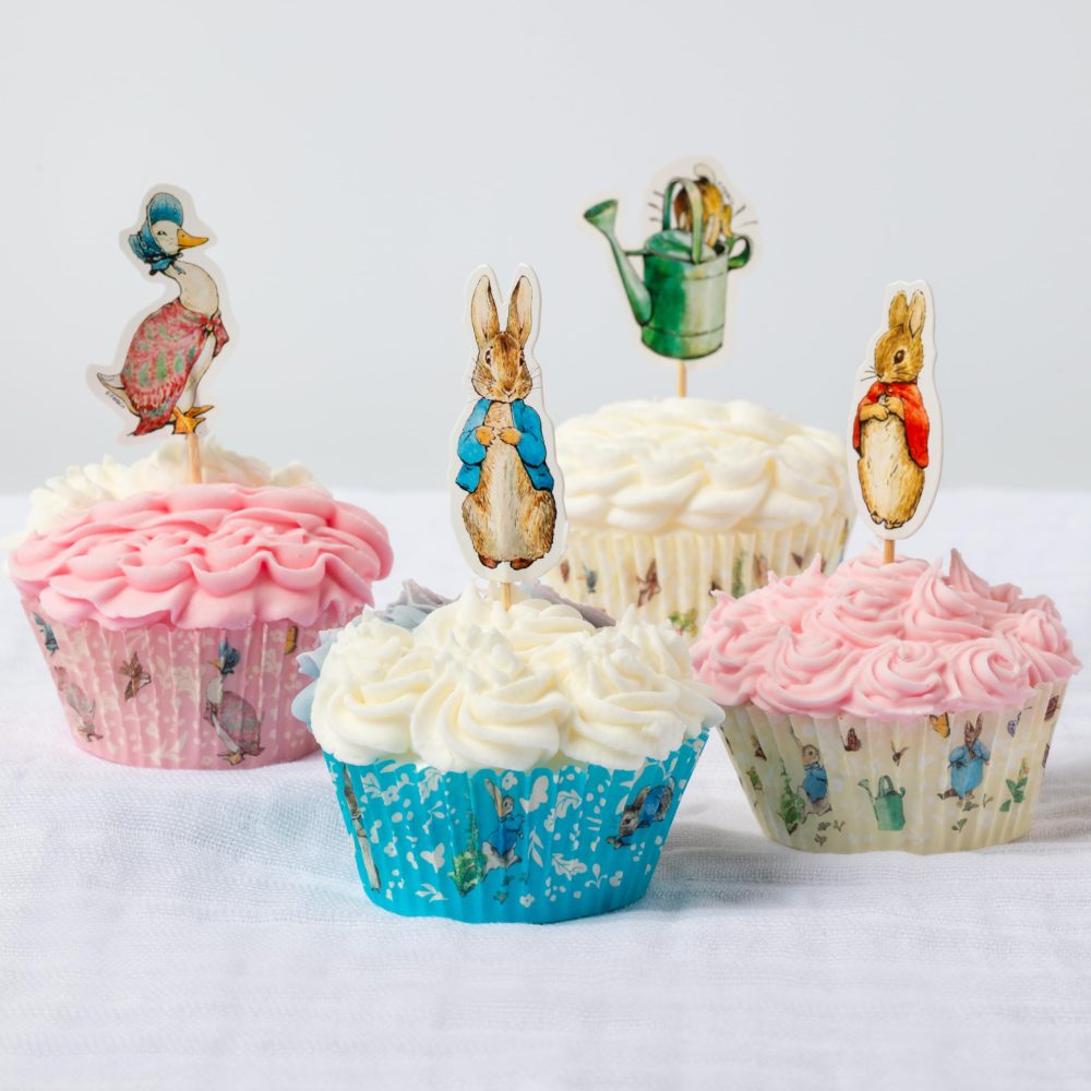 Anniversary House Official Beatrix Potter™ Peter Rabbit™ Classic Characters Cupcake Toppers, Paper & Bamboo Picks, Cake Decorations, Baby Shower, Easter, 1st Birthdays, Cupcake/Food Picks J001 - Image 3