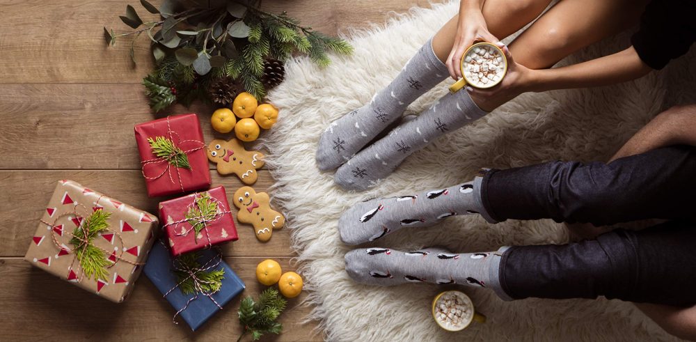 SockShop Lazy Panda Ladies Christmas Bamboo Socks Pack of 3 Christmas Gnomes 4-8 - Image 4