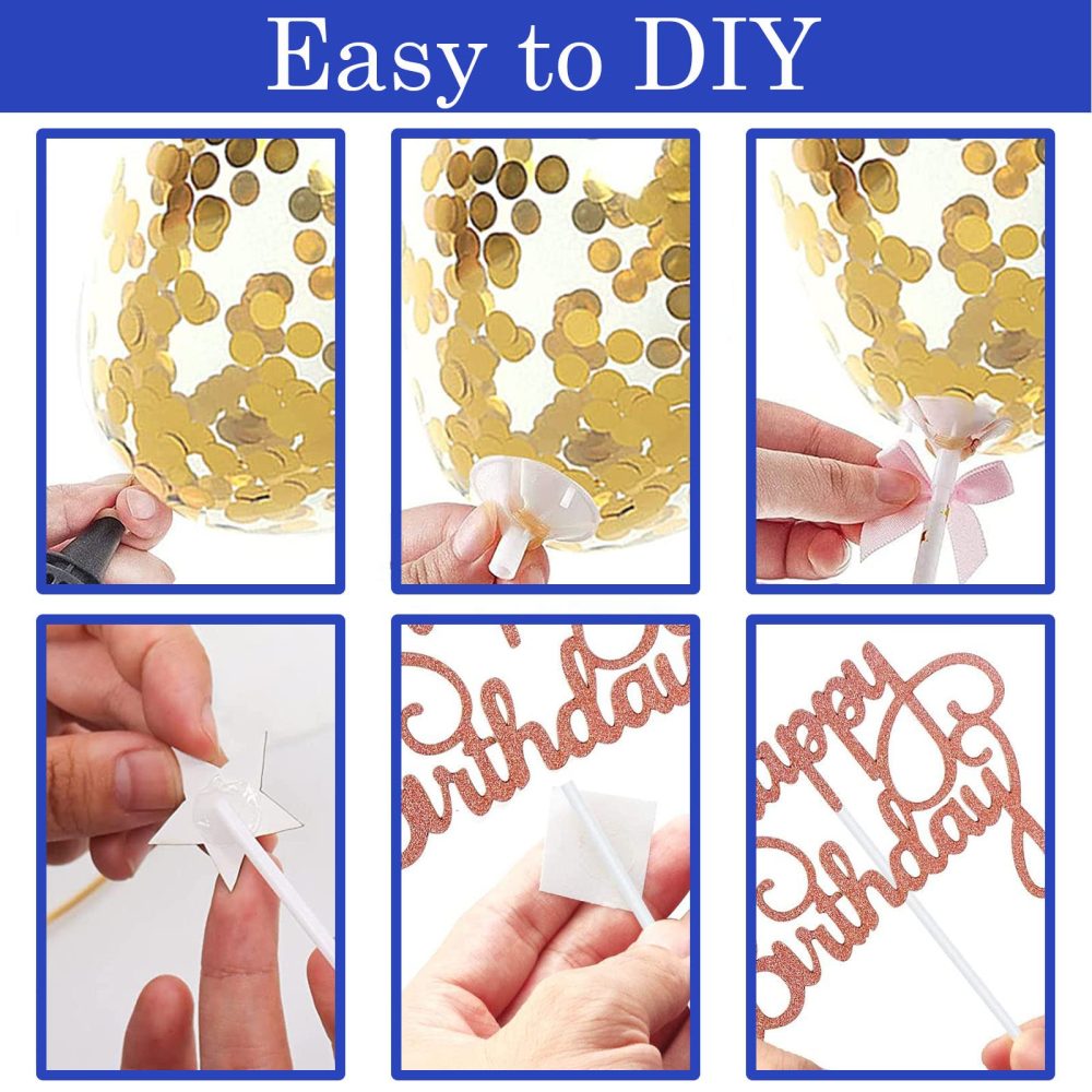 Personalised Happy 18th Birthday Cake Toppers Blue for Boy,Girl,Kids,Happy Birthday Sign for Cake,11p Glitter Cupcake Topper Cake Topper 18th Birthday Cake Decorations for 18th Birthday Party Supplies - Image 2