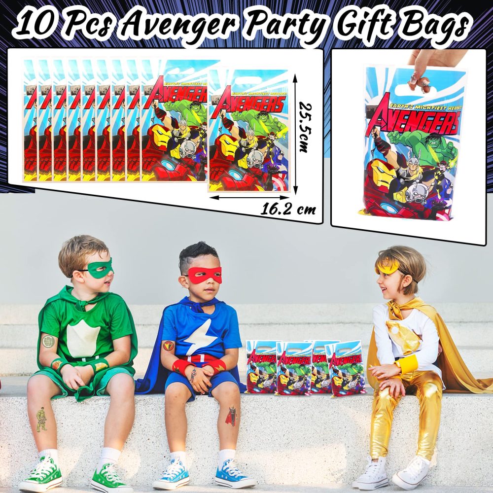 Cool Party Bag Fillers for Kids Boys Girls, 40Pcs Superhero Theme Assorted Toys Pinata Filler with Slap Bands Stickers Keychains Gift Bags Lucky Dip Prize Party Favours for Birthday Gift Halloween - Image 4