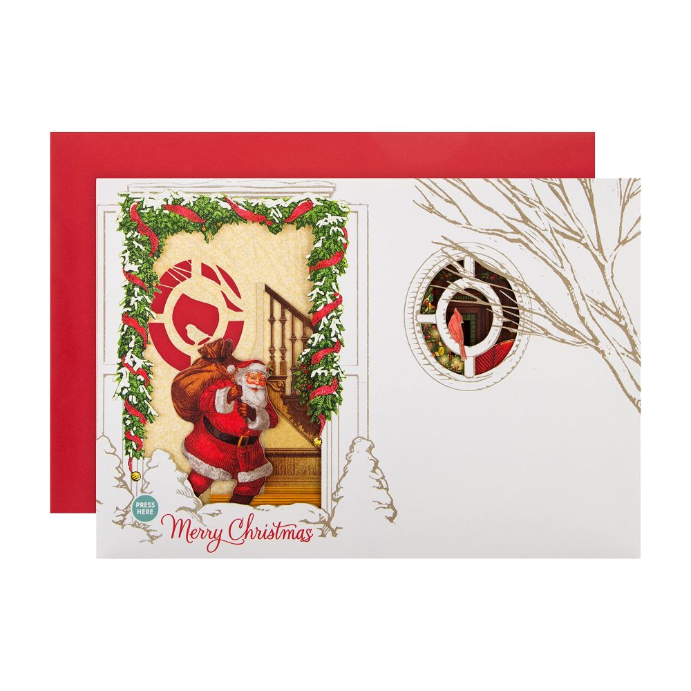 Hallmark Paper Wonder Christmas Card, 3D and Pop-Up, Musical, Spirit of Christmas Light Up & Music Design - Image 5