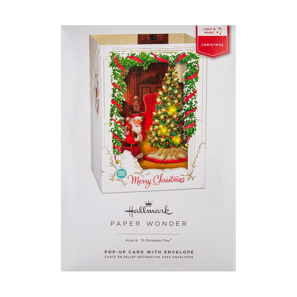 Hallmark Paper Wonder Christmas Card, 3D and Pop-Up, Musical, Spirit of Christmas Light Up & Music Design - Image 3