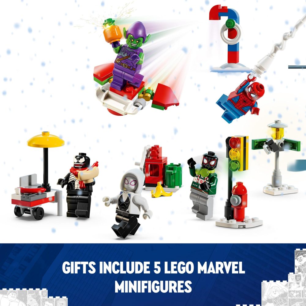 LEGO Marvel Spider-Man Advent Calendar 2024, Buildable Christmas Countdown Toy for Kids, with 24 Super Hero Surprises Including 5 Minifigures, Festive Gift for 7 Plus Year Old Boys and Girls 76293 - Image 6
