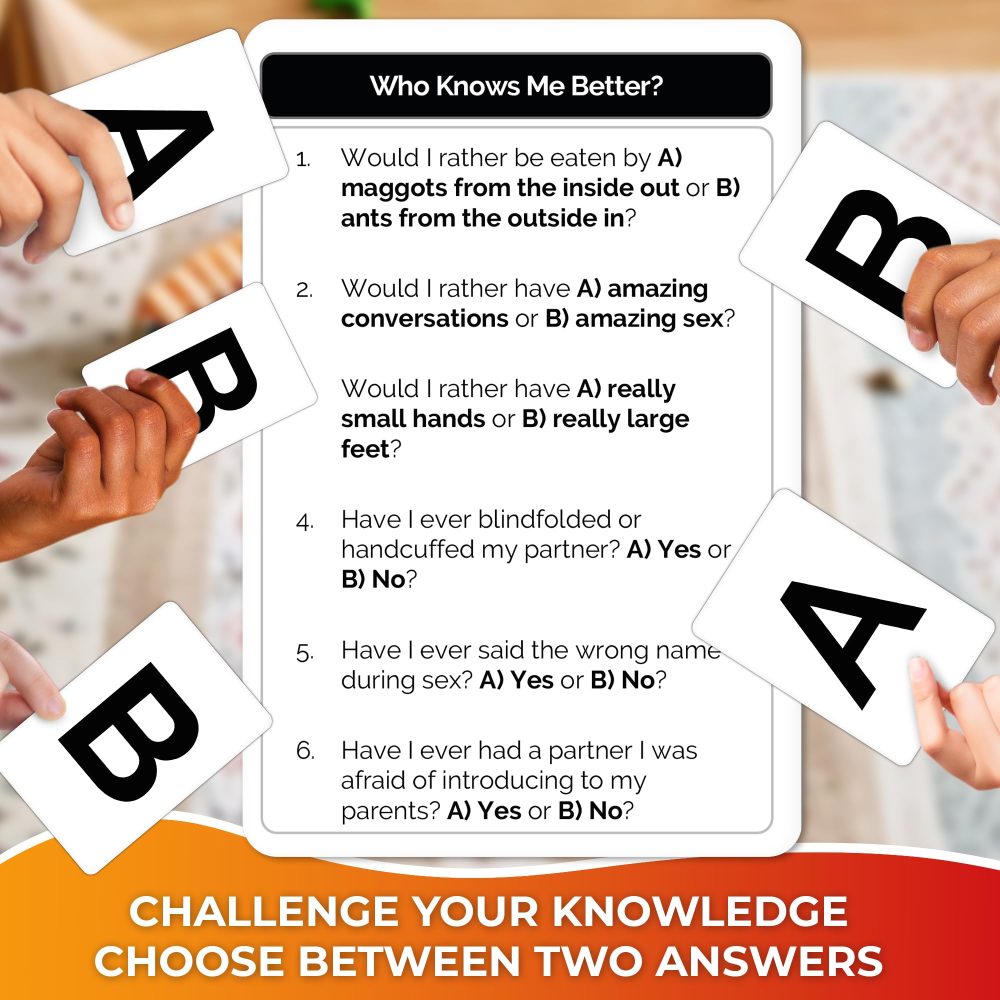 Card Games For Adults - Who Knows Me Better? NSFW Edition - Hilarious Party Game | Would You Rather? - Quiz Games For Adults Party - Image 6