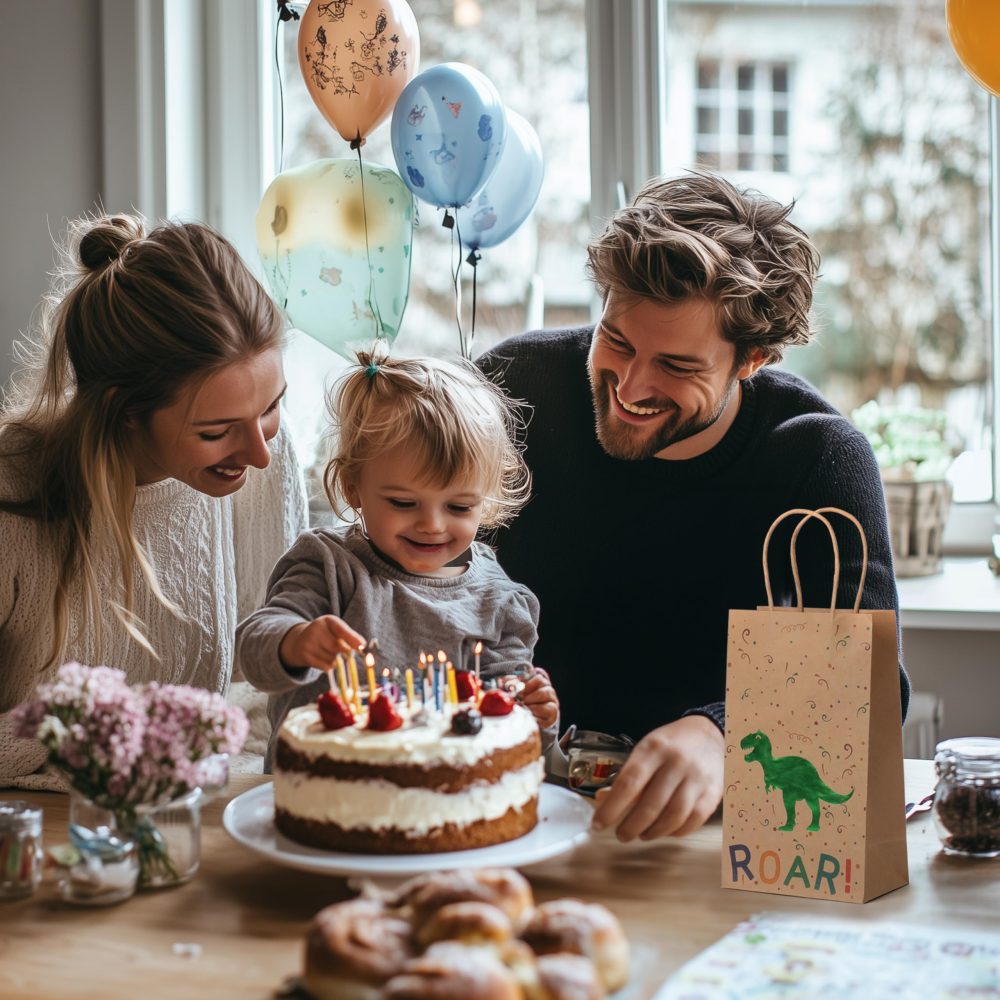 Belle Vous 24 Pack Paper Dinosaur Birthday Party Bags with Handle - Kids Dino Themed Pattern Party Favour, Goodie, Gift, Candy & Treat Loot Bag - Boys & Girls Baby Shower & Children Party Supplies - Image 6