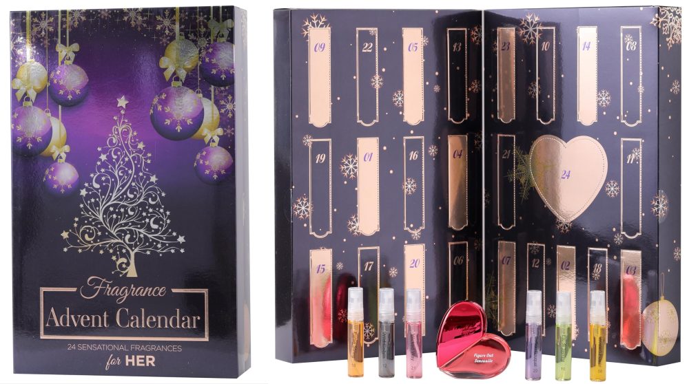 Fragrance for Women Christmas Advent Calendar, 24 Sensational Fragrances for Her 2024, Purple Perfume Gift Set for Woman
